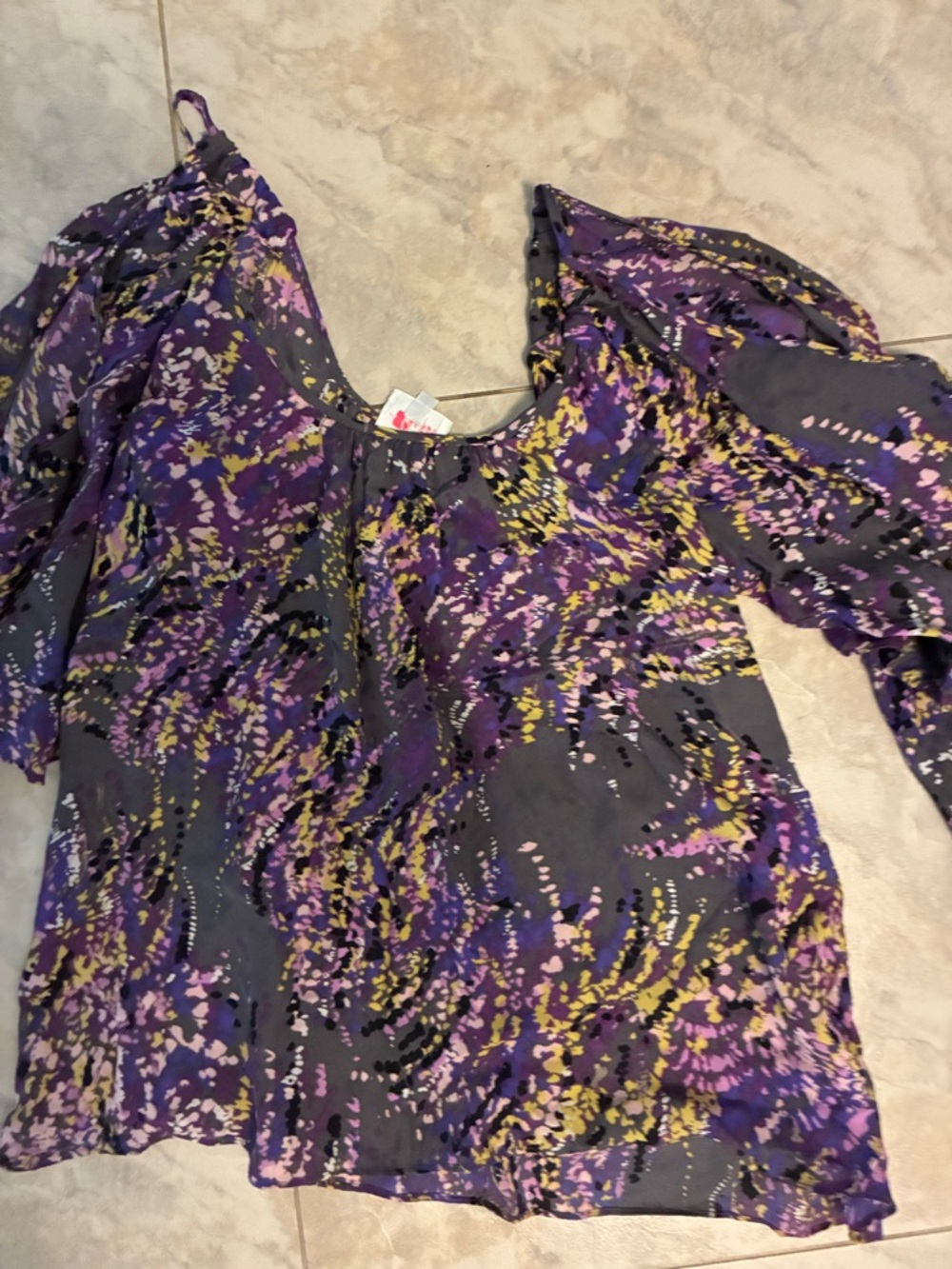Parker Purple Floral Print Blouse